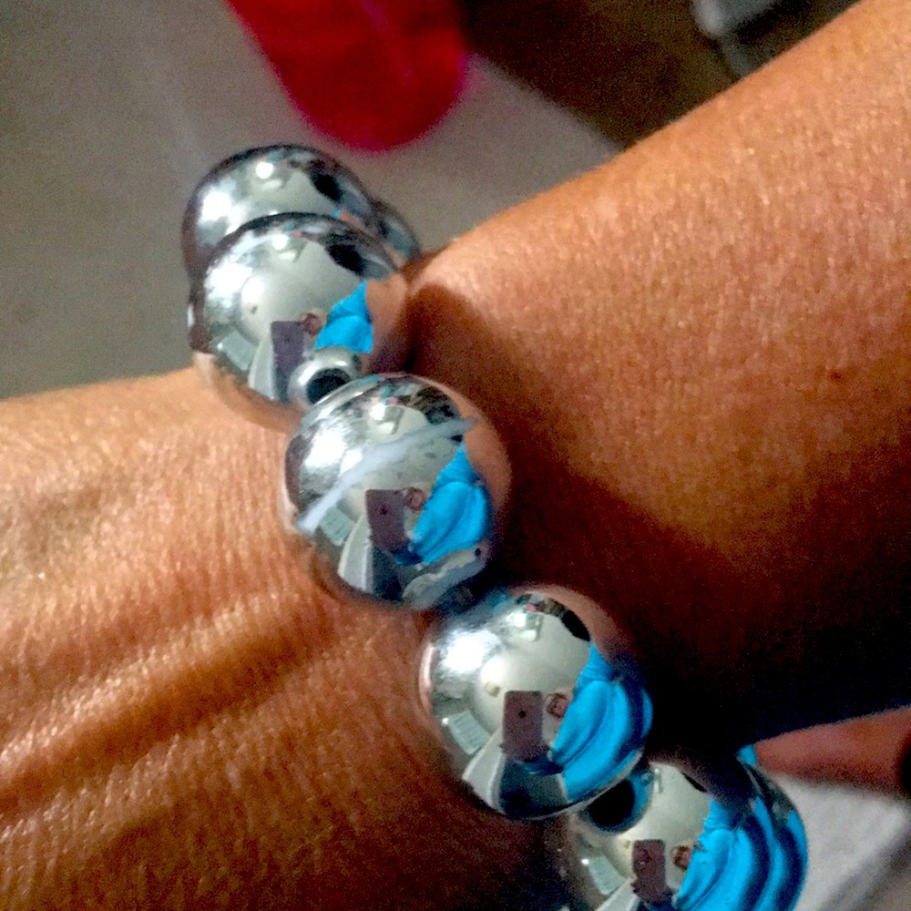 Chunky silver bracelet